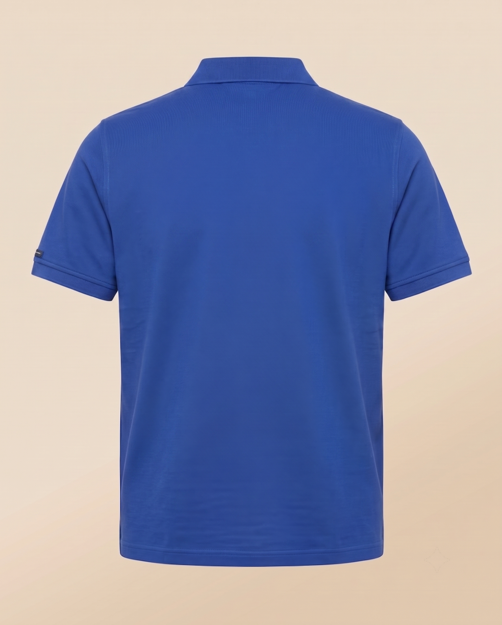 Polo blu royal in cotone – retro