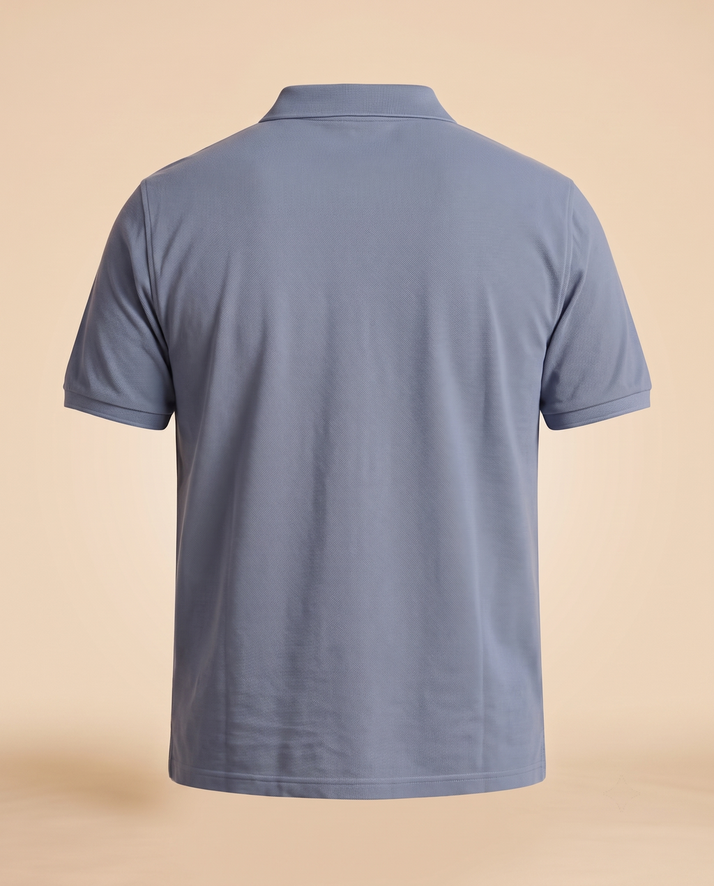 Polo blu grigio in cotone – retro