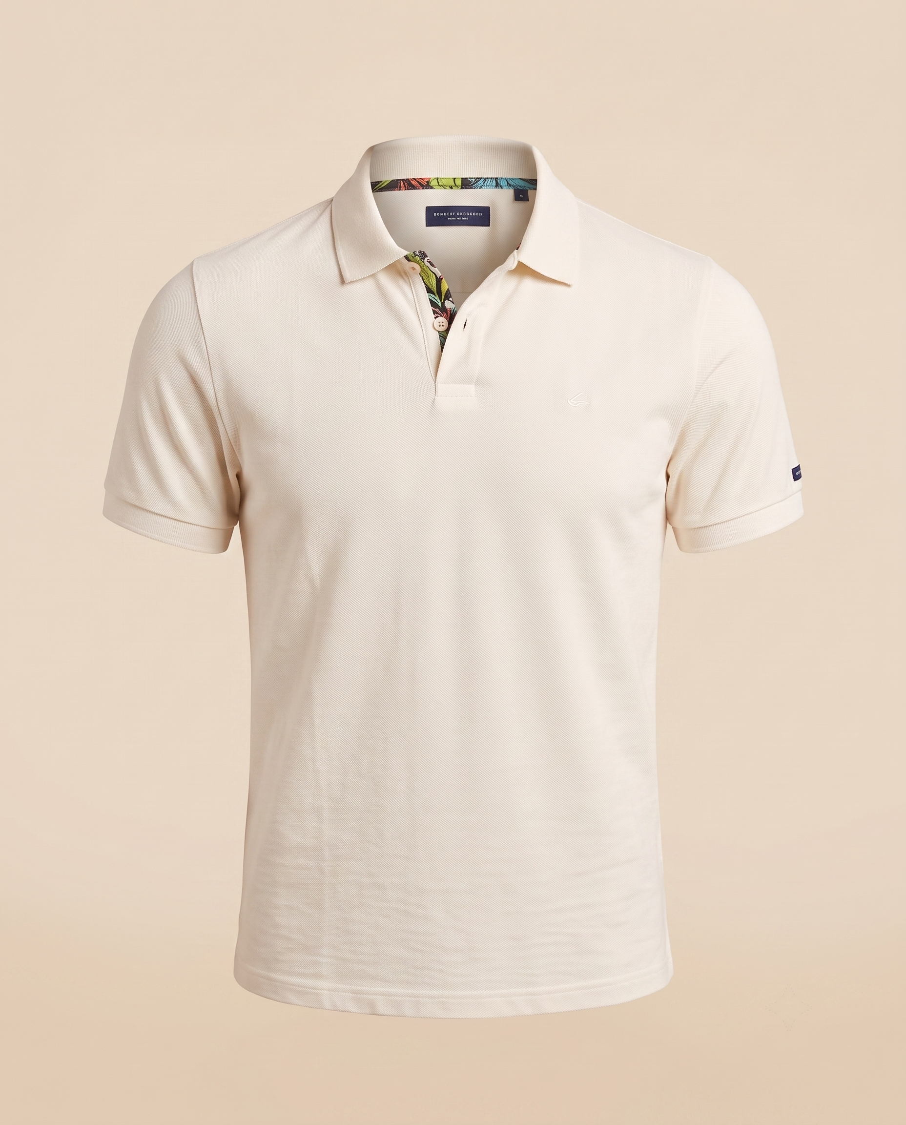 Polo color avorio in cotone – fronte