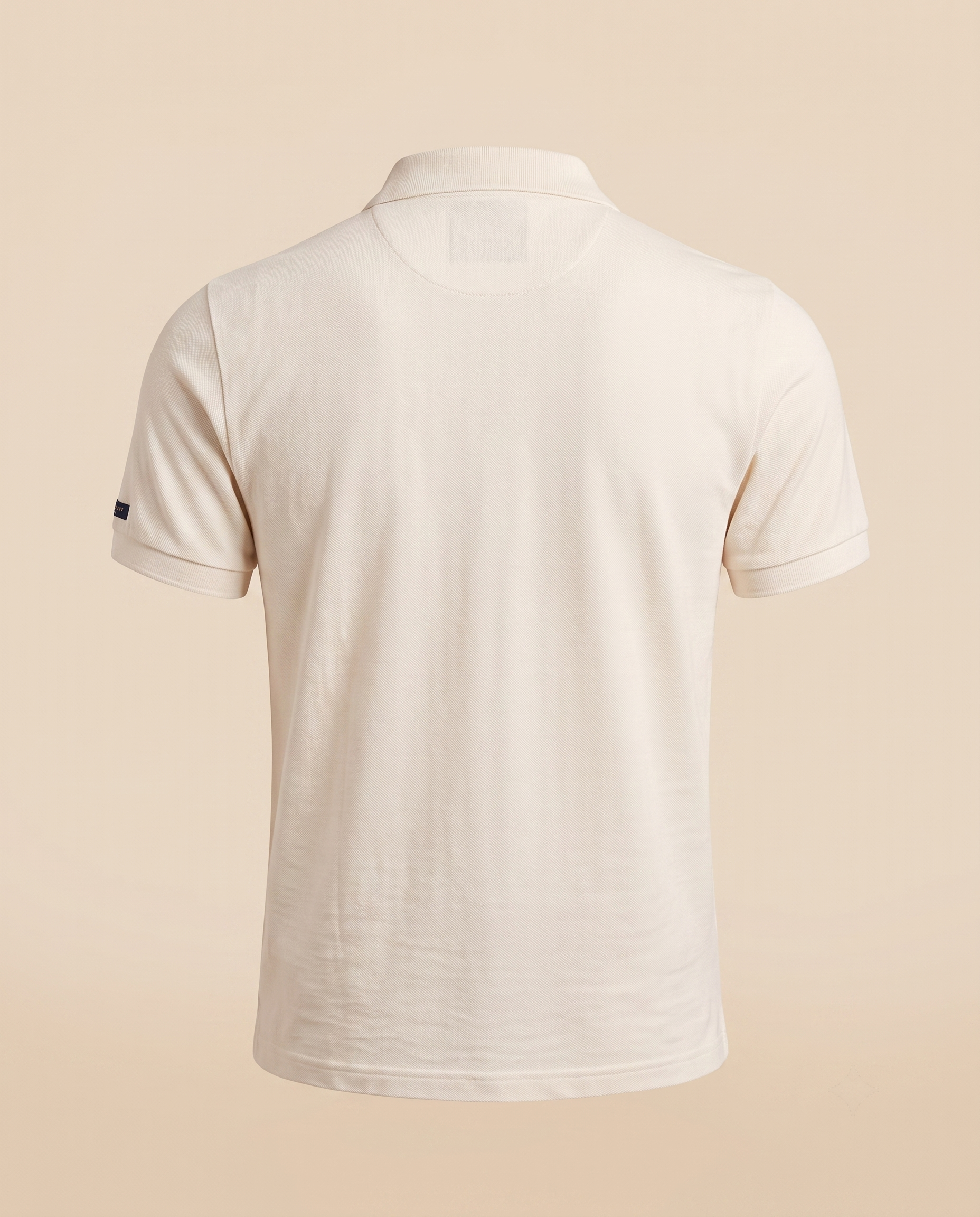 Polo color avorio in cotone – retro