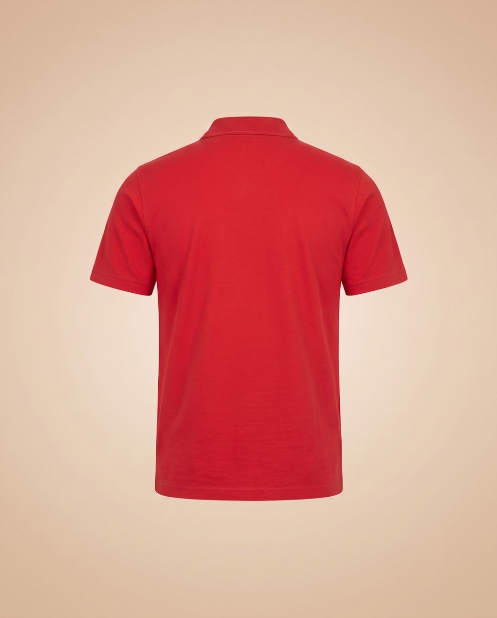 Polo rossa brillante in cotone – retro