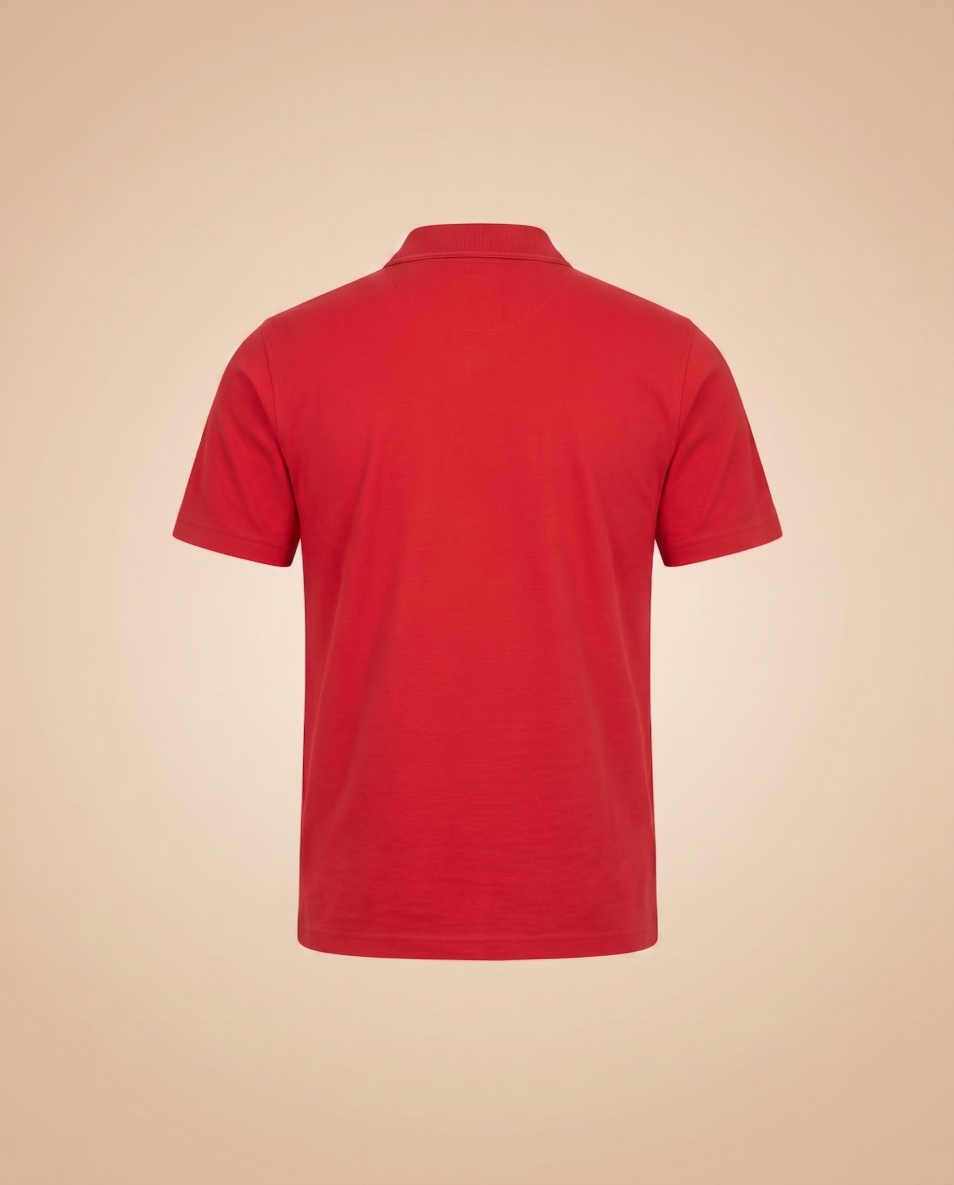 Polo rossa brillante in cotone – retro