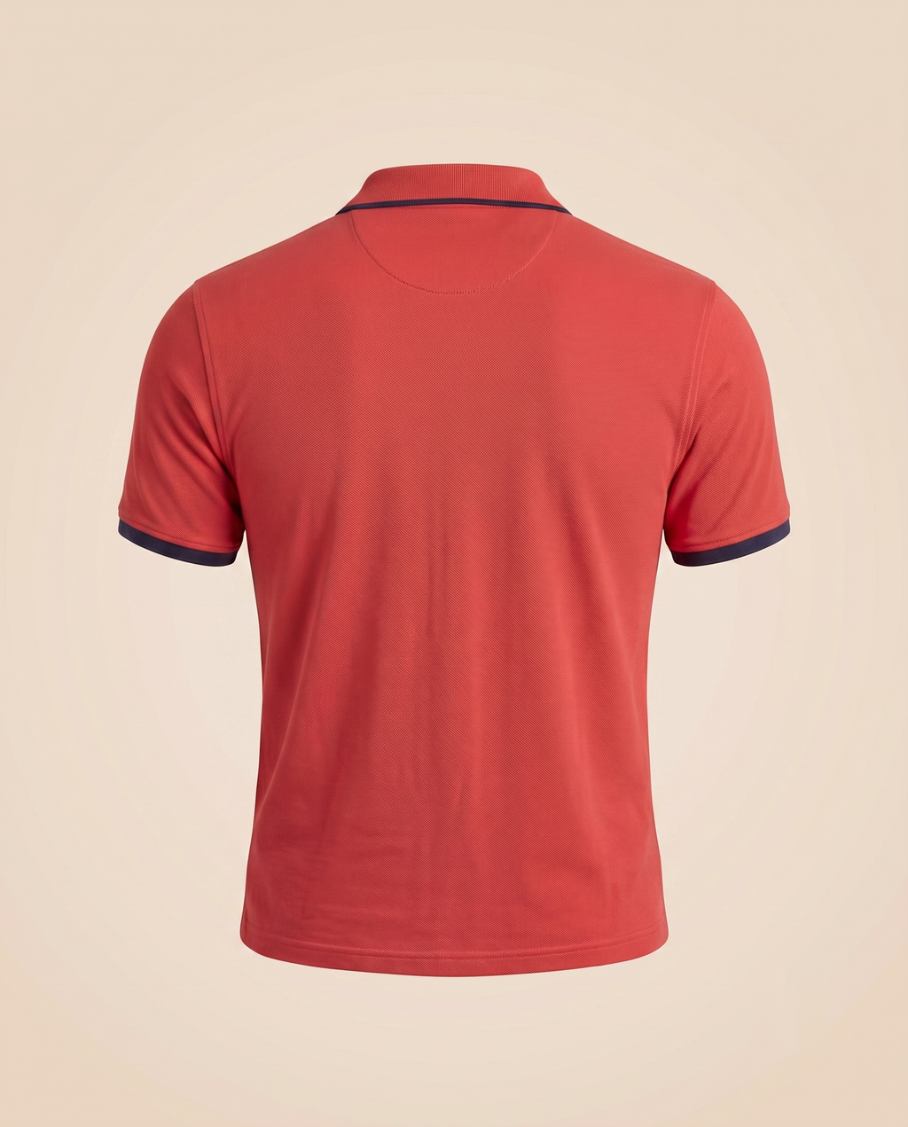 Polo rossa in piqué di cotone – retro