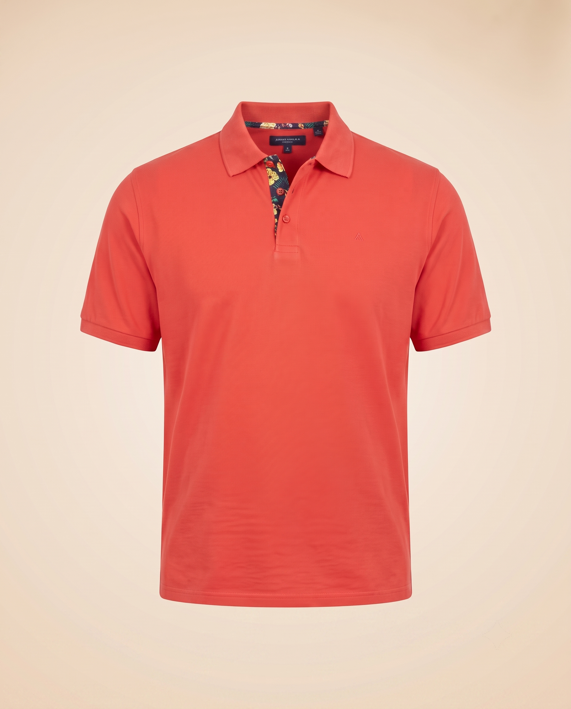 Polo rosso corallo in cotone – fronte