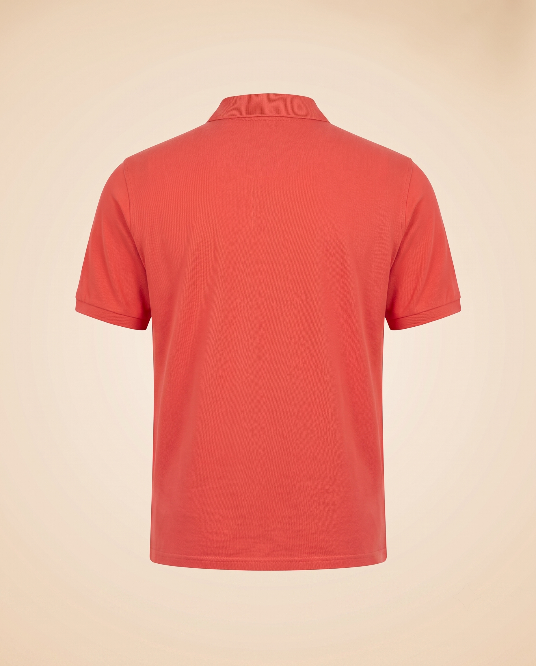 Polo rosso corallo in cotone – retro