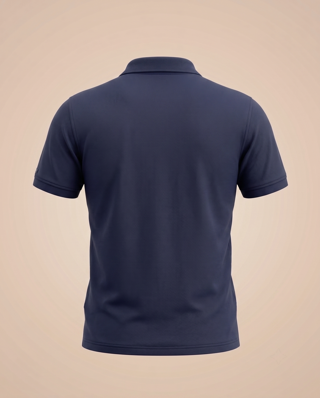 Polo blu navy in cotone – retro