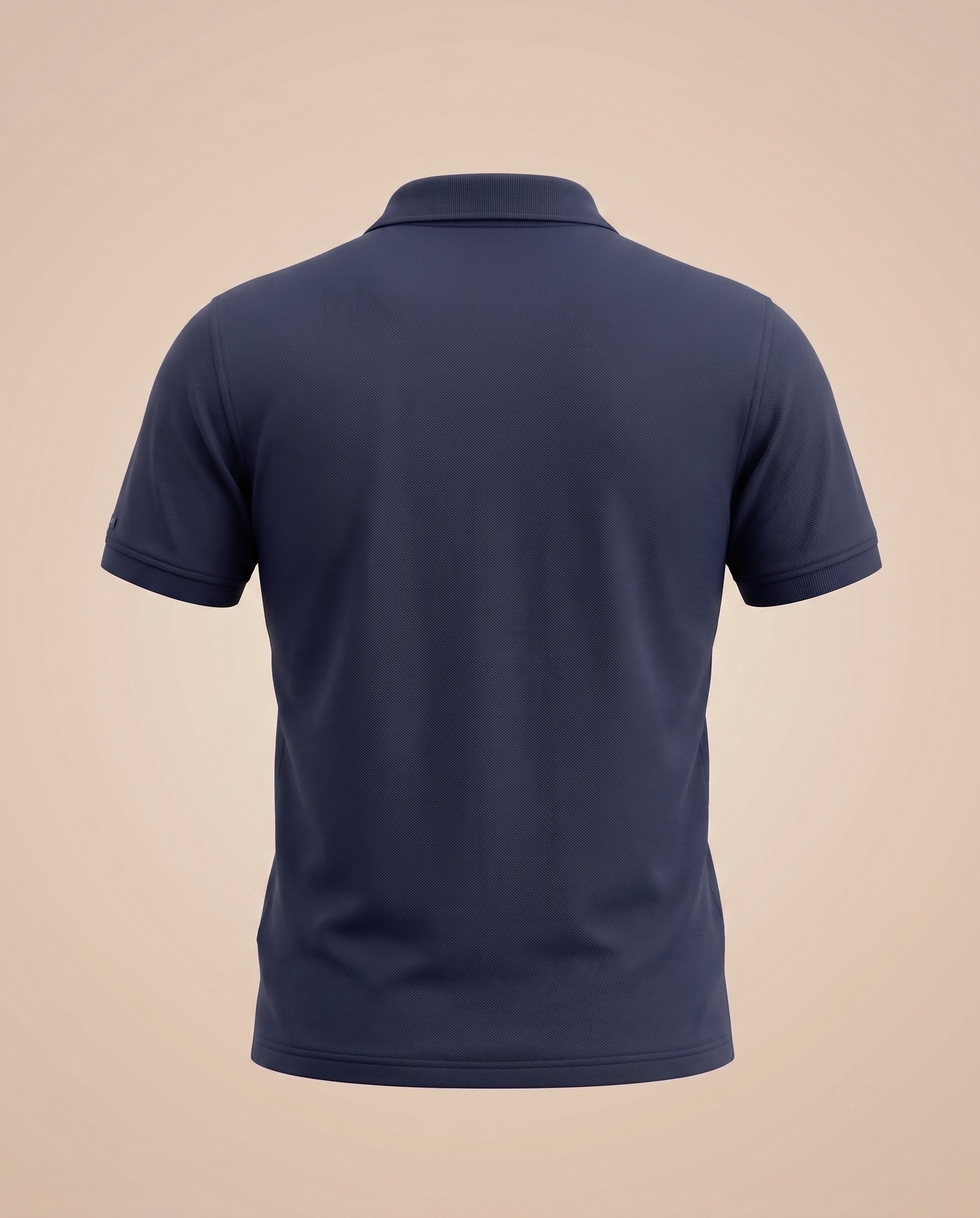 Polo blu navy in cotone – retro