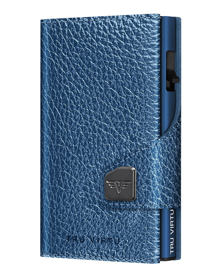 Portafoglio blu navy metallizzato – chiuso