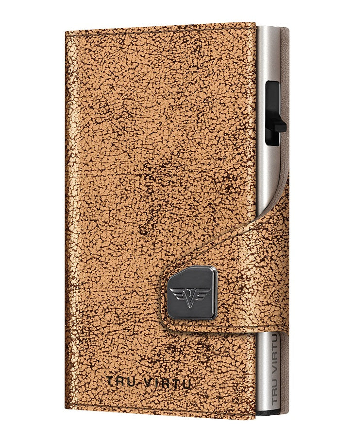 Portafoglio bronzo glitter – chiuso