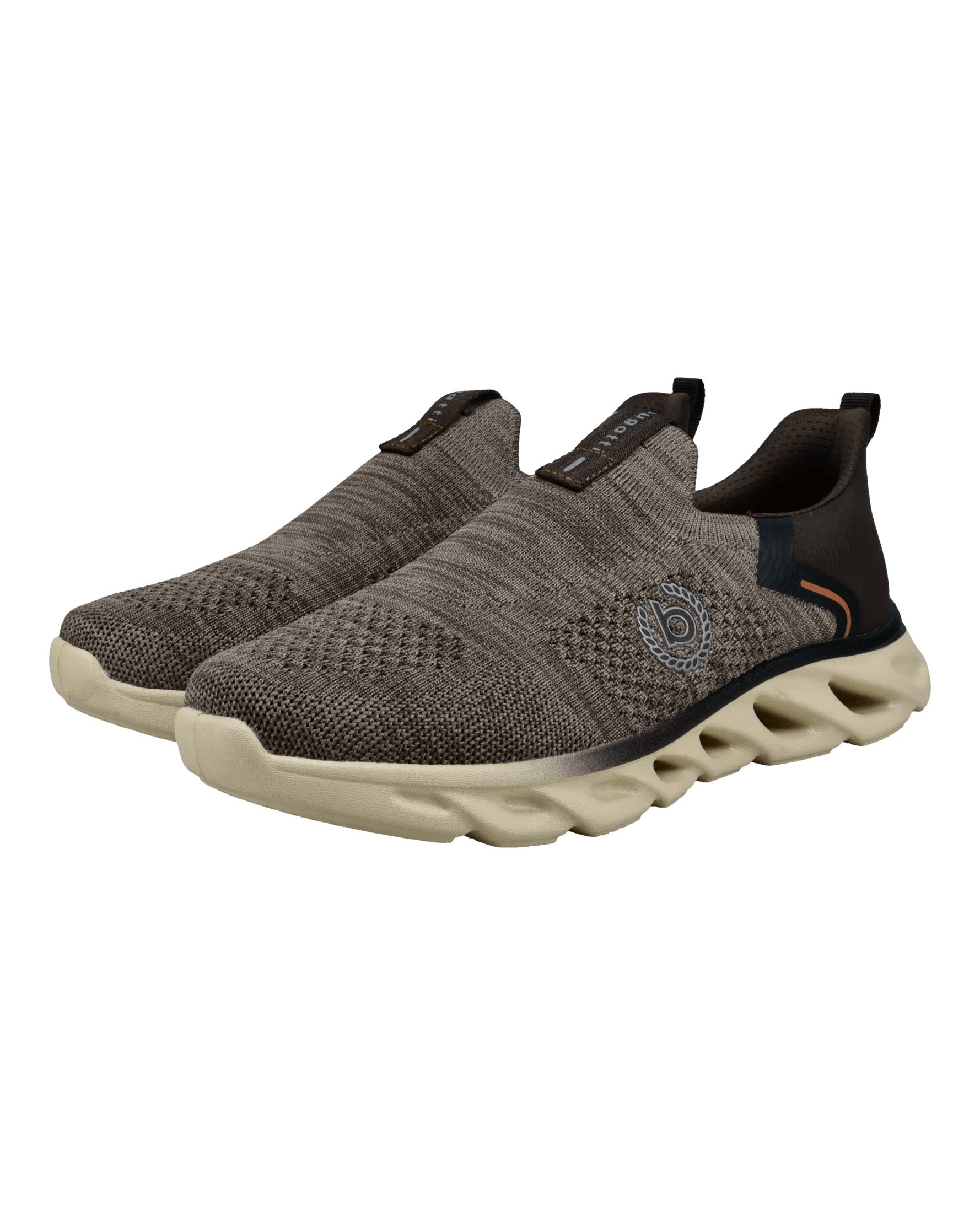 Zapatillas slip-on taupe de punto técnico – par