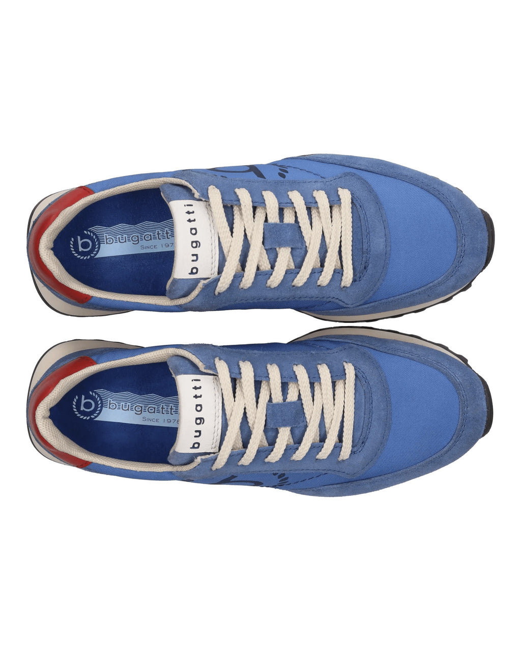 Sneaker blu royal in camoscio e nylon – vista dall'alto