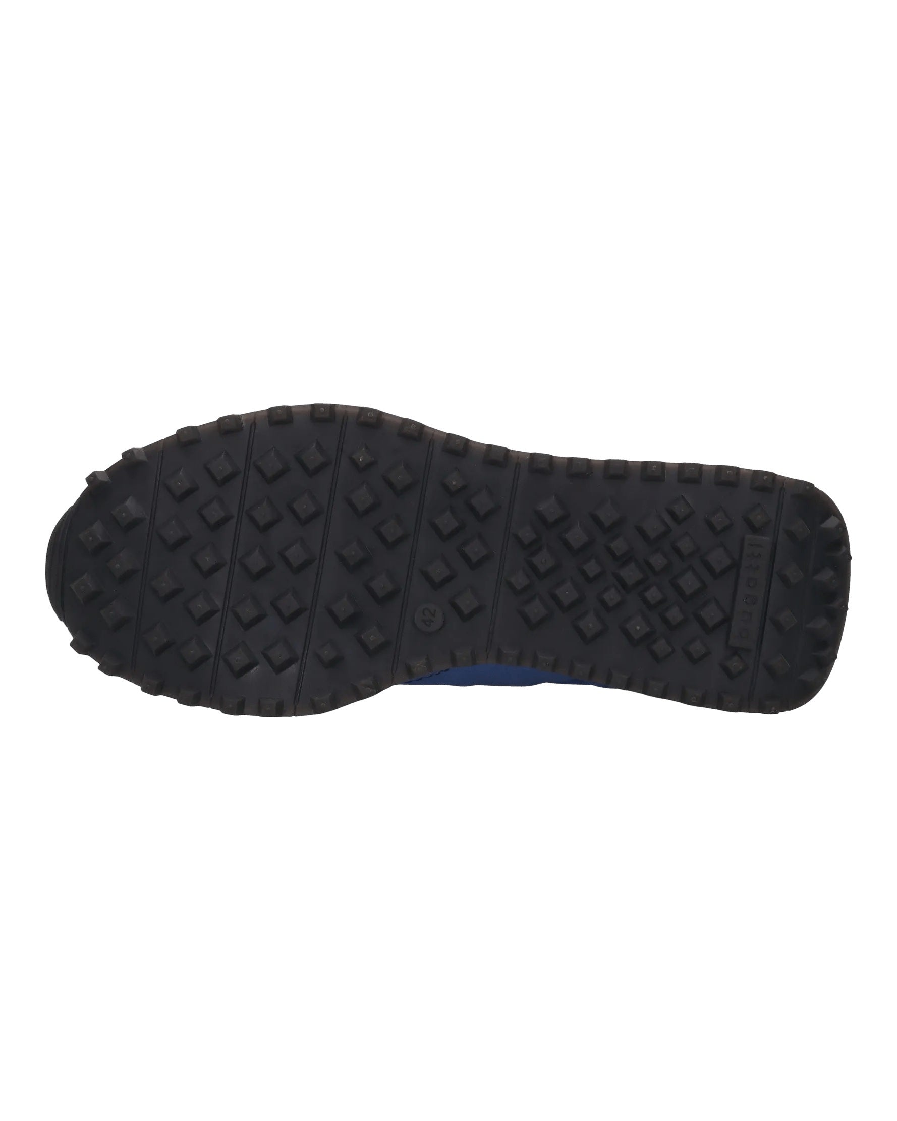 Sneaker blu royal in camoscio e nylon – suola