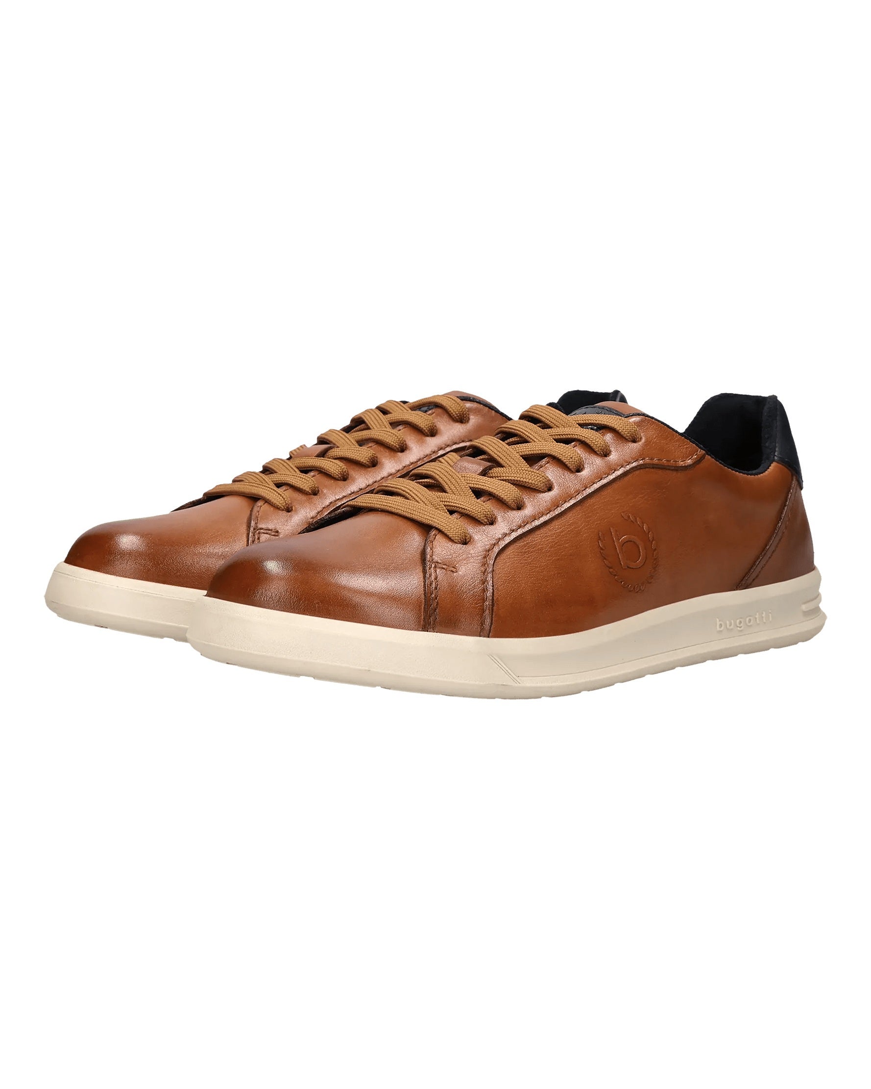 Zapatillas coñac de piel – par