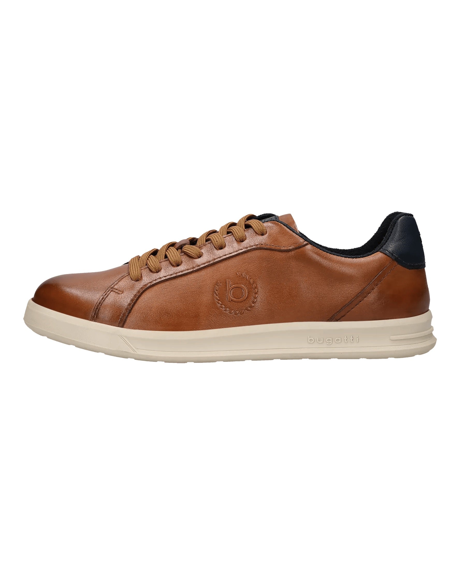 Zapatillas coñac de piel – lado exterior
