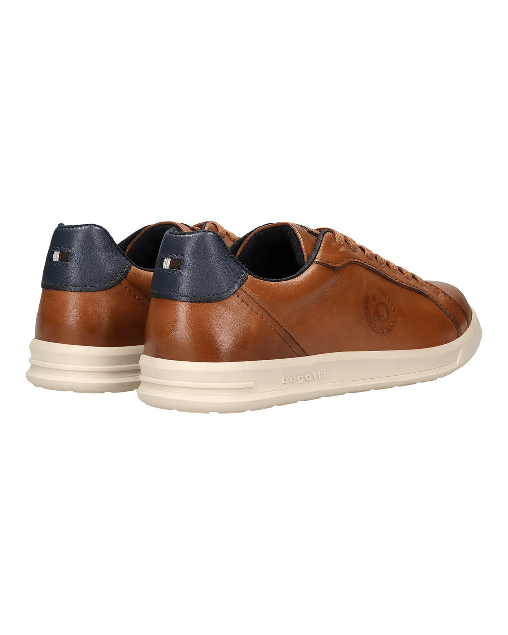 Zapatillas coñac de piel – vista trasera