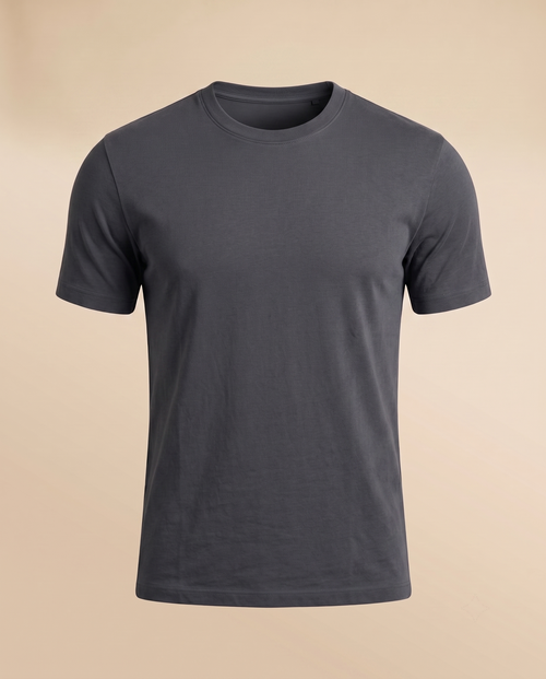 T-shirt nera in cotone – fronte