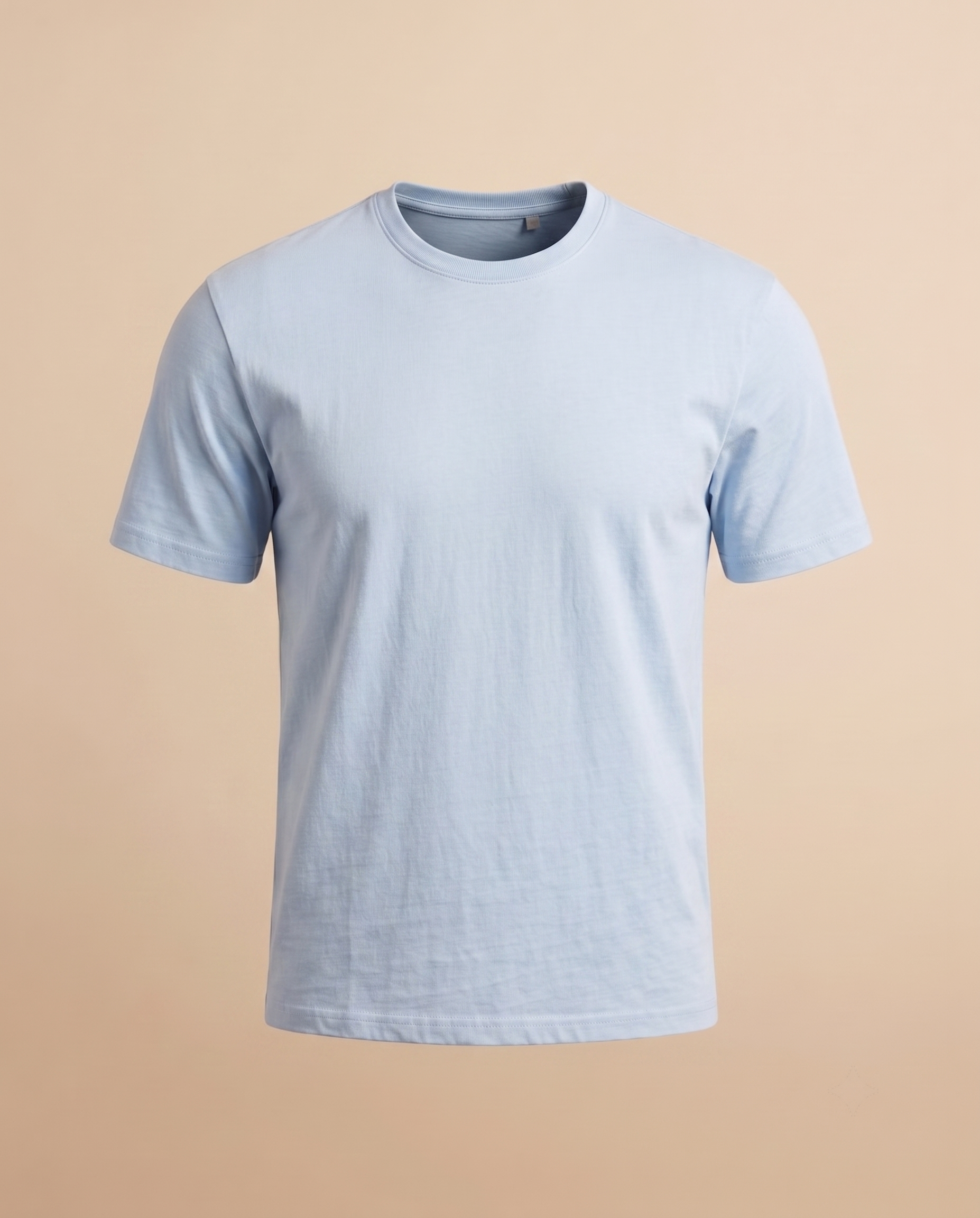 Camiseta azul cielo de algodón – delantero