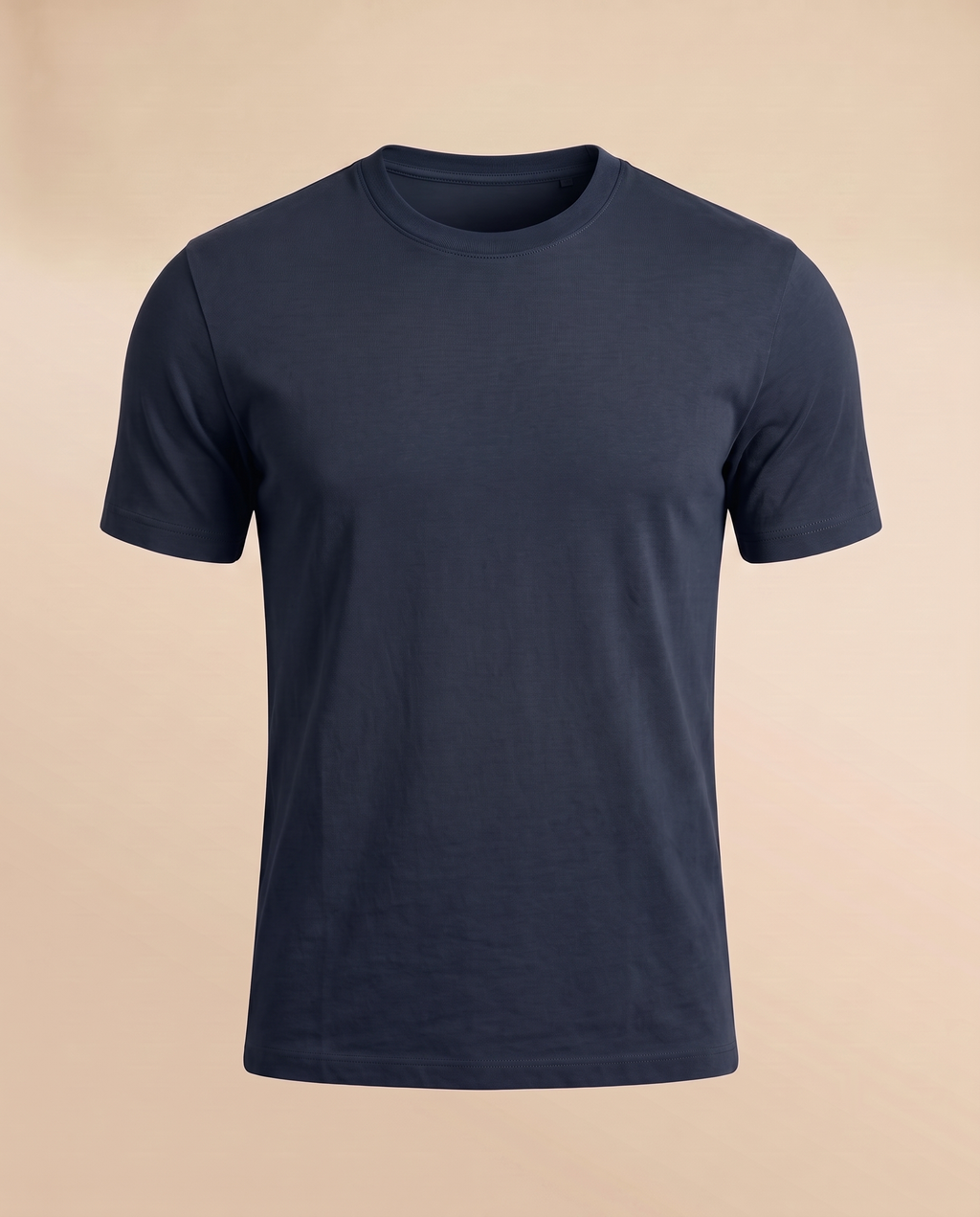 T-shirt blu scuro in cotone – fronte