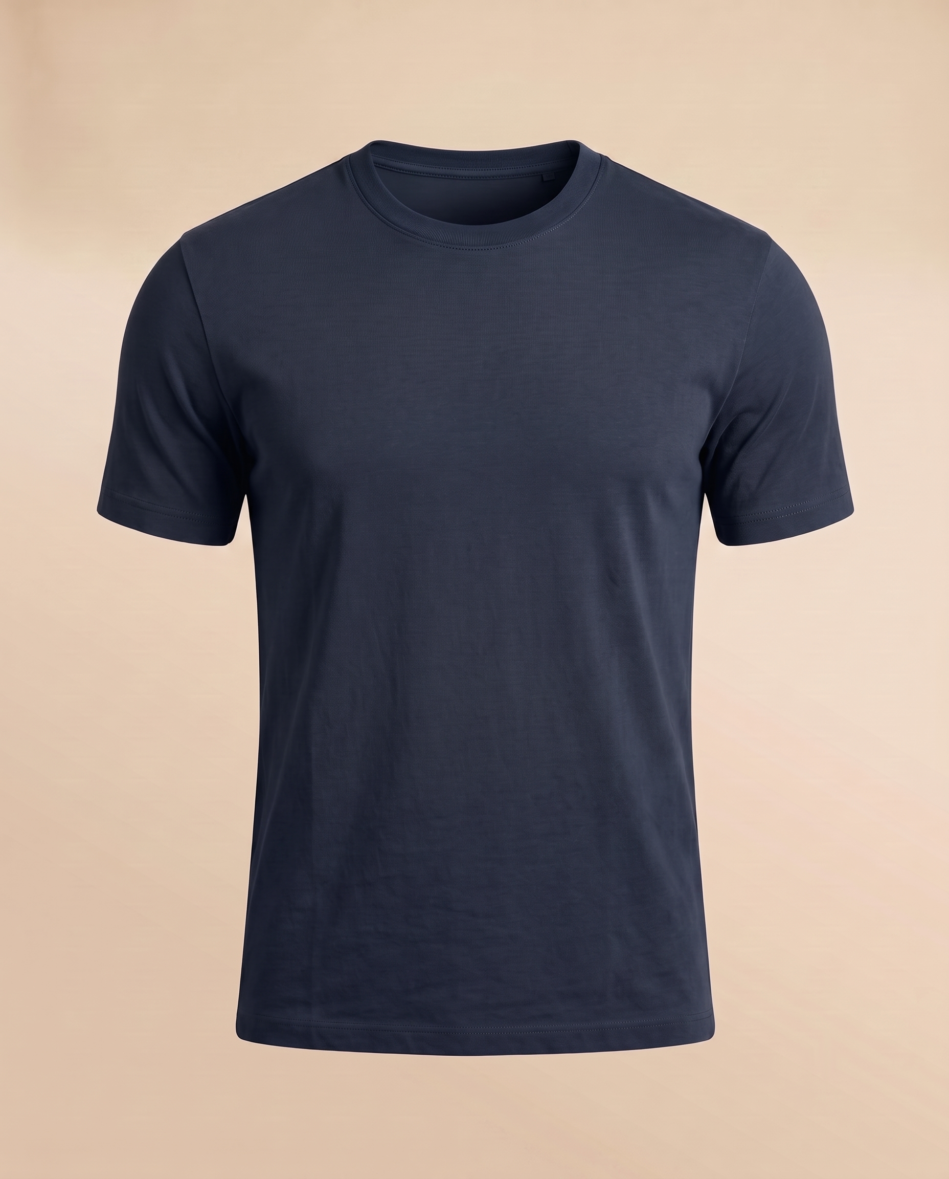 Camiseta azul oscuro de algodón – delantero