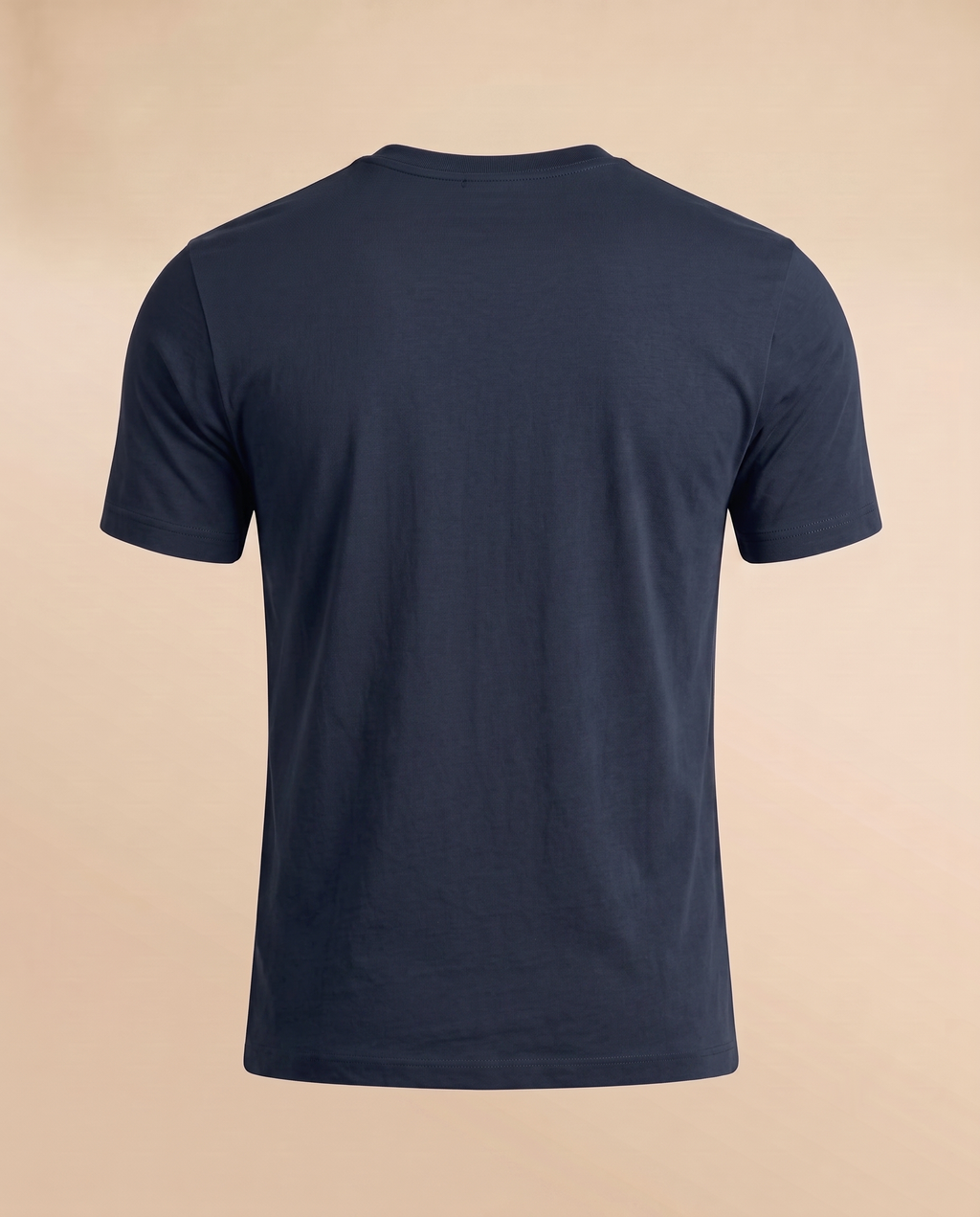 T-shirt blu scuro in cotone – retro