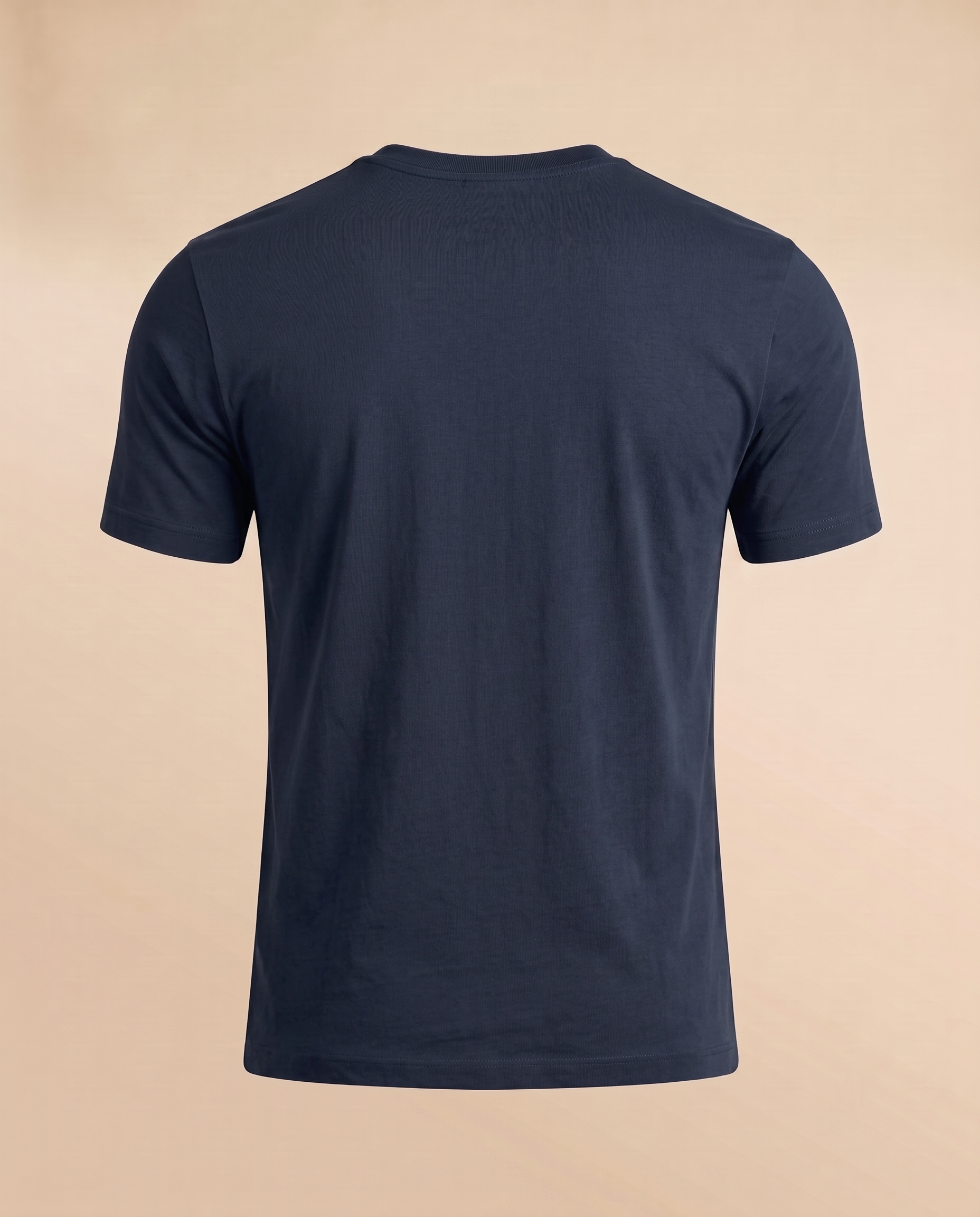 Camiseta azul oscuro de algodón – trasero